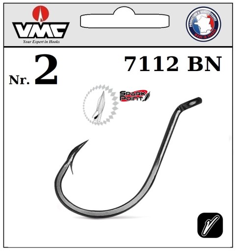 10x VMC HOOK 7112BN CARP Nr.2 SPARK POINT VANADIUM