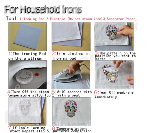 НАНЕСЕНИЕ ТЕРМОНАКЛЕЙКИ IRON-ON HEART-F19