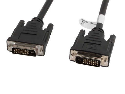 Кабель DVI-D DualLink 24+1 M/F черный 2м Assmann