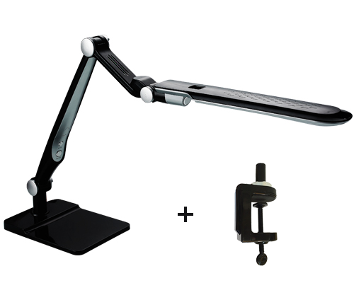 Lampka biurkowa led 10W na biurko z klipsem czarna