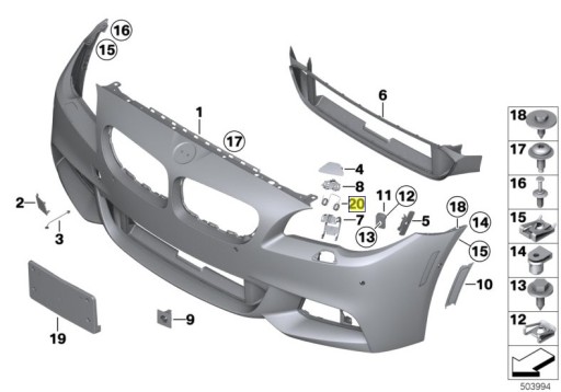Пружина омывателя фар BMW F10 F07 F12