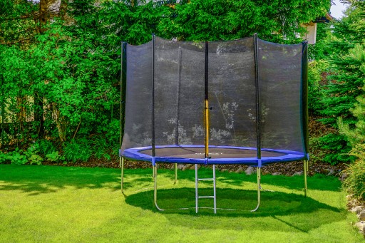 TRAMPOLINA OGRODOWA 312CM Z SIATKĄ DRABINKA FUNFIT
