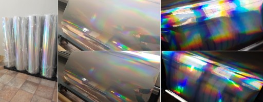 ВОДОНЕПРОНИЦАЕМЫЕ голограммные наклейки с логотипом CMYK + БЕЛЫЙ