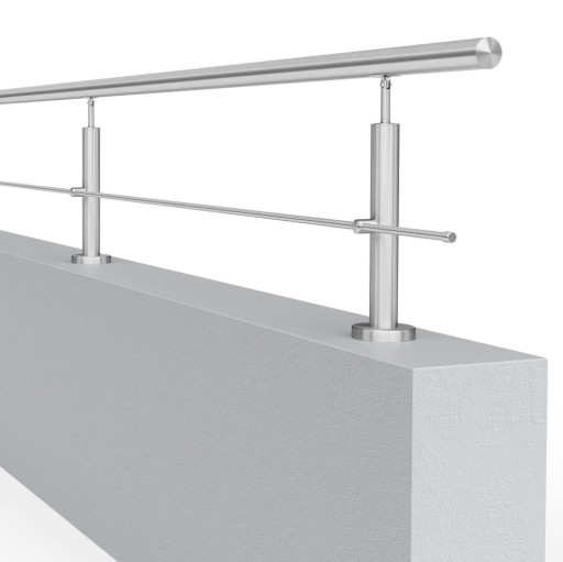Balustrada nierdzewna z wypełnieniem z rurki Ø12 mm, odcinek prosty 5,0 mb.