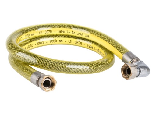 ГАЗОВЫЙ ШЛАНГ С КОЛЕНИЕМ 1/2' GW x 1/2' GW 150 СМ