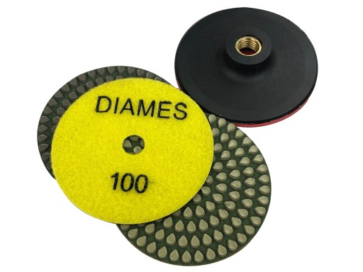 DYSK POLERSKI 3SZT SUCHO MOKRO GRES 100 UCHWYT M14