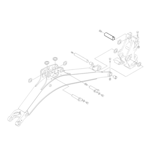 KUBOTA RG138-66640 KX018 Штифт задней бабки экскаватора