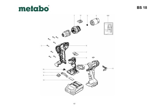 Выключатель METABO для шуруповерта BS 18 Quick 02217000