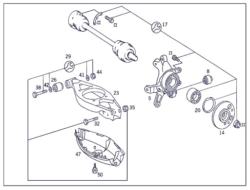 Сайлентблок ЗАДНЕГО РЫЧАГА MERCEDES W124 W201 W202 W210