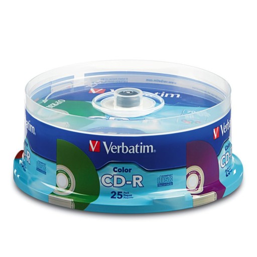 Verbatim CD-R 700 МБ 52X 5 цветов Цветной 25 шт.