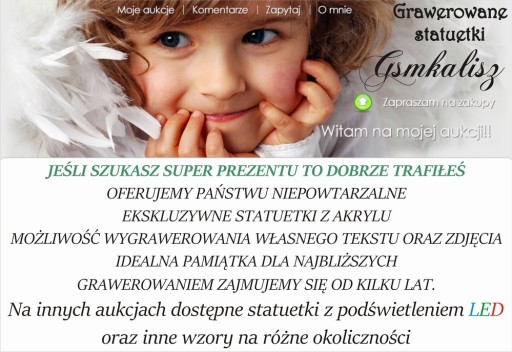 GRAWEROWANA PAMIĄTKA CHRZTU ŚW. STATUETKA CHRZEST