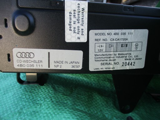 AUDI A3 8L CD-ЧЕЙНДЖЕР 4B0035111