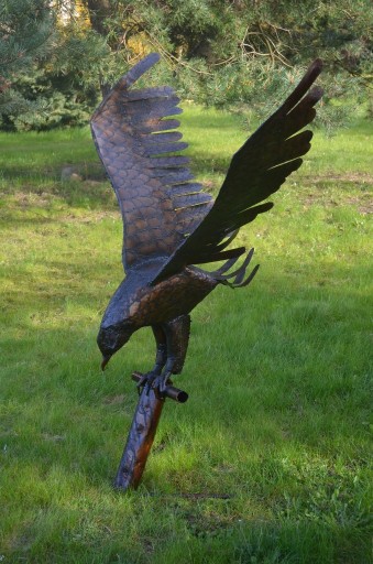 Ptak rajski czapla metalowa 80 cm