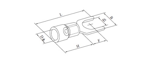 KONEKTOR WIDEŁKOWY IZOLOWANY WIDEŁKI 5,3mm 100 SZT