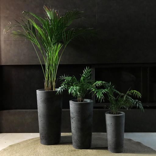 BETONOWA DONICA Z BETONU okrągła wysokość 70 cm