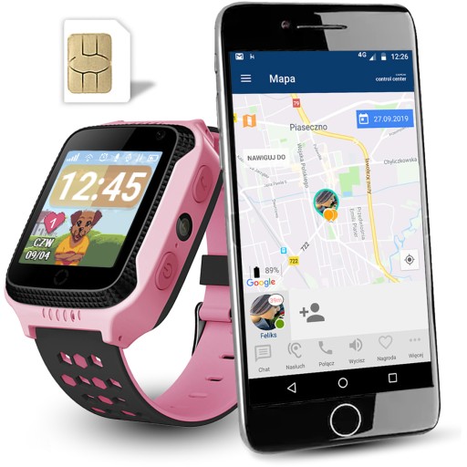 Умные часы CALMEAN GO Kids Watch PHOTO-GPS-SIM PL