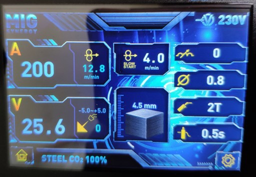 КОМПЛЕКТ СВАРОЧНОГО МАШИНА SPARTUS EASYMIG 210 LCD MIGOMAT