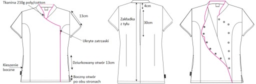 FARTUCH KOSMETYCZNY FRYZJERSKI KUCHARSKI MEDYCZNY