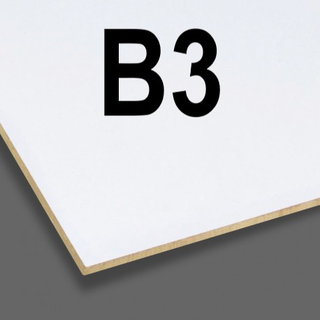 PŁYTA HDF 3mm BIAŁA 2STR. FORMAT B3 350x500