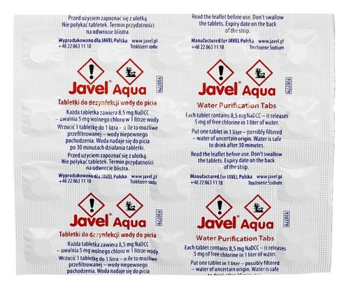 Таблетки для очистки воды Javel Aqua, 20 таб.