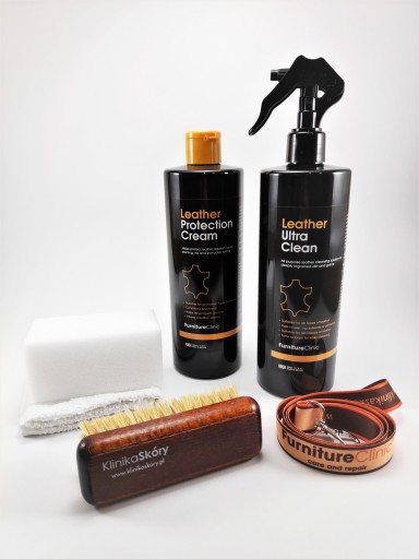ZESTAW CZYSZCZENIE I KONSERWACJA SKÓRY FURNITURE CLINIC 2 X 1000ML UK