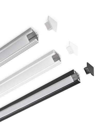 Zaślepka 45-ALU do profilu LED KLUŚ biała pełna