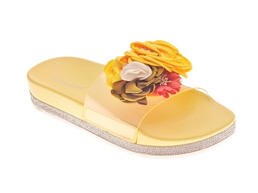 MODNE KLAPKI DAMSKIE SE-9622 Yellow r.37