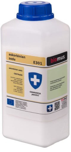 Biomus Аскорбат натрия E301 Чистый витамин С для здоровья иммунитета 1 кг
