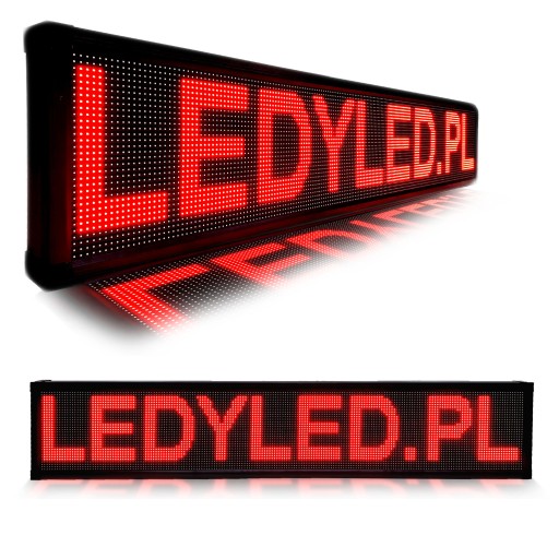 Светодиодный рекламный щит RED Panel 100x20см
