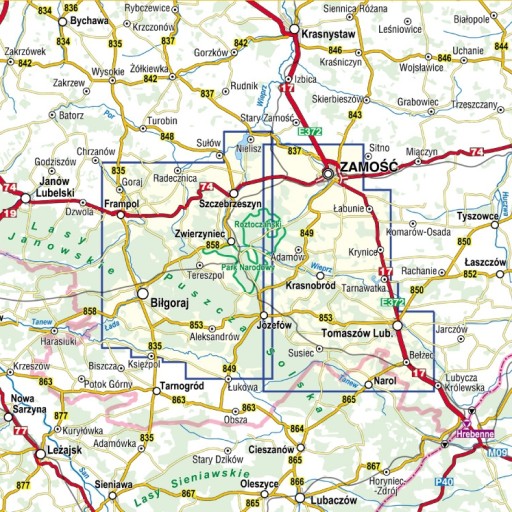РОЗТОЧЕ-СРОДУВ ламинированная карта КОМПАС 2021