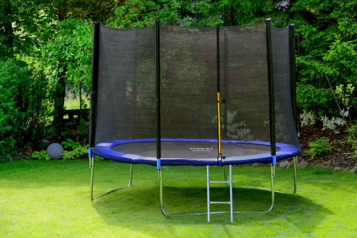 TRAMPOLINA OGRODOWA 312CM Z SIATKĄ DRABINKA FUNFIT