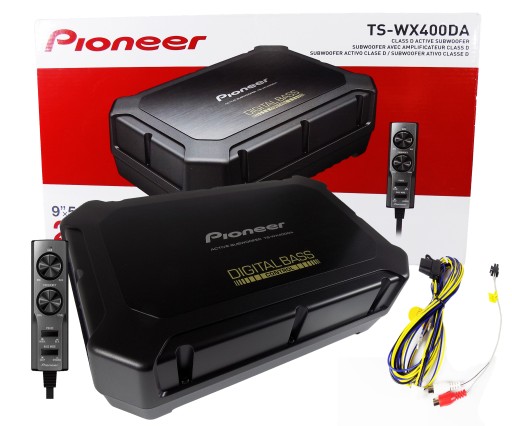 PIONEER FLAT ACTIVE SUBWOOFER TS-WX400DA ПОД СИДЕНЬЕМ КРЕСЛА + КАБЕЛИ