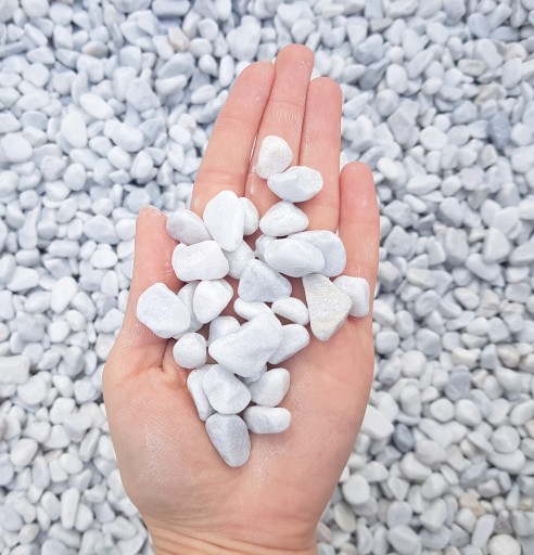 Бело-серая галька Bianco Carrara 20 кг