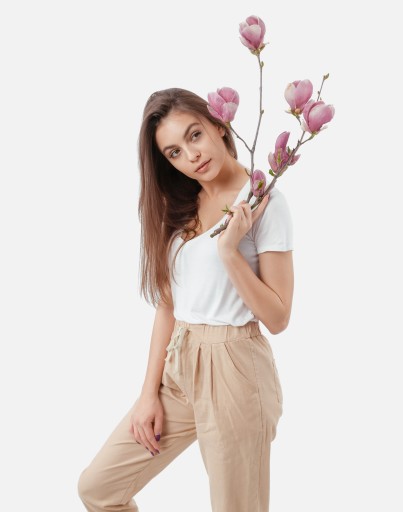 Тонкие женские хлопковые брюки 199-02 L/XL