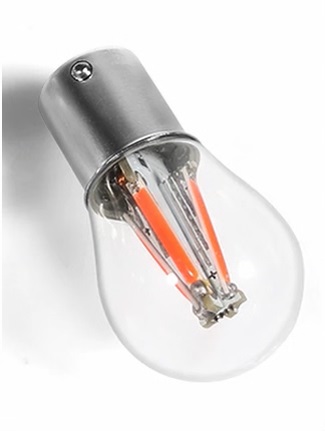 СВЕТОДИОД 4 COB FILAMENT P21/5W BAY15D 12V 24V КРАСНЫЙ