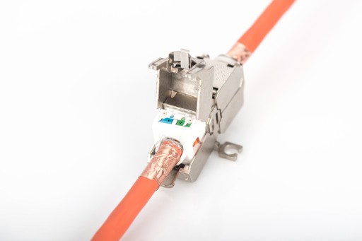 Адаптер цилиндрического разъема cat.6a RJ45 STP FTP-экран