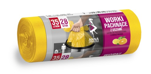 Worki na śmieci z uszami zapach cytrusów 35 l