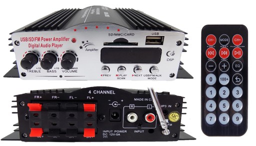 РАДИОУСИЛИТЕЛЬ ДЛЯ КОЛОНКИ 4 ШТ. USB MP3