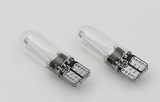 ŻARÓWKA LED COB FILAMENT W5W T10 12V 24V NIEBIESKA