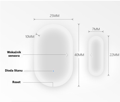 ZigBee 3.0 Датчик открытия/закрытия TUYA Smart Life + аккумулятор