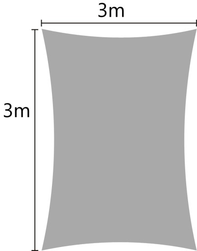 ŻAGIEL OGRODOWY PRZECIWSŁONECZNY 3m x 3m ECRU
