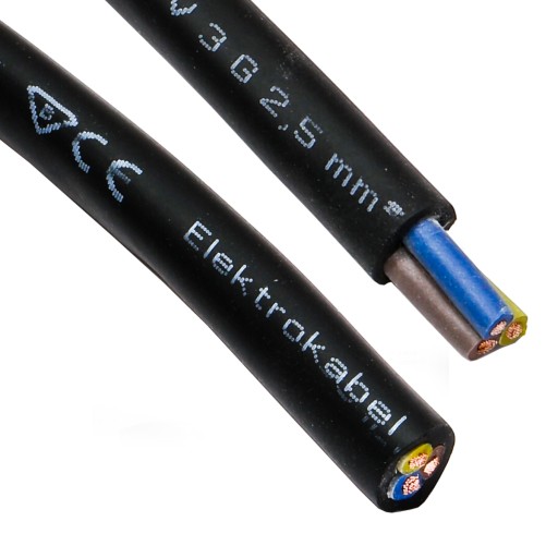 МАСТЕРСКИЙ КАБЕЛЬ H05RR-F OW 3x2,5, резиновый, чёрный