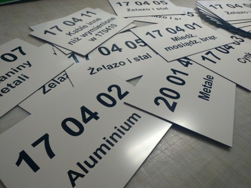 Табличка WASTE CODES 40х30см WASTE CODES
