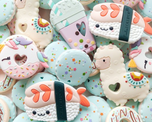 Силиконовый прорезыватель LOULOU LOLLIPOP с подвеской