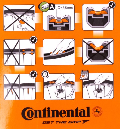 CONTINENTAL Compact TUBE 10/11/12 Тележки AV 34 мм