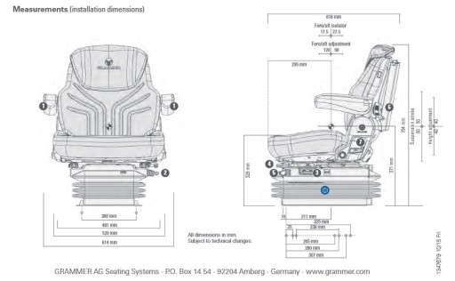 Кресло Grammer MSG95G/731 Maximo Comfort 24V