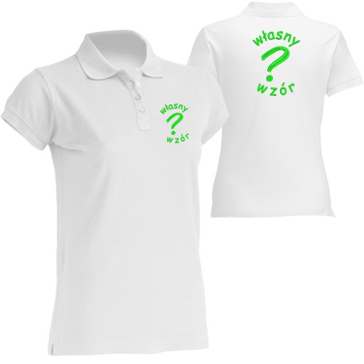 Koszulka polo damska z własnym haftem, logo firmy
