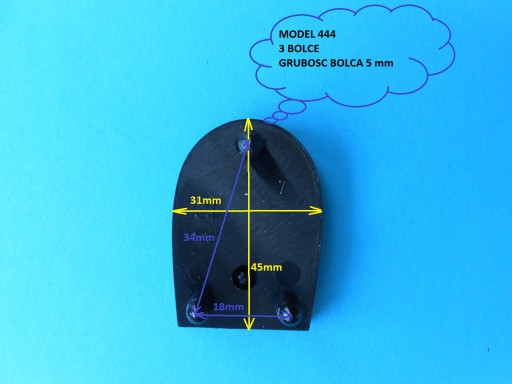 Заслонки Mocne Fleki 444 черные, 3 штифта