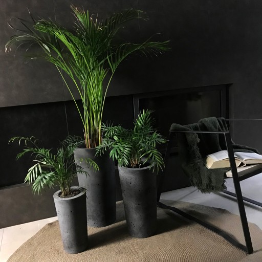 BETONOWA DONICA Z BETONU okrągła wysokość 70 cm
