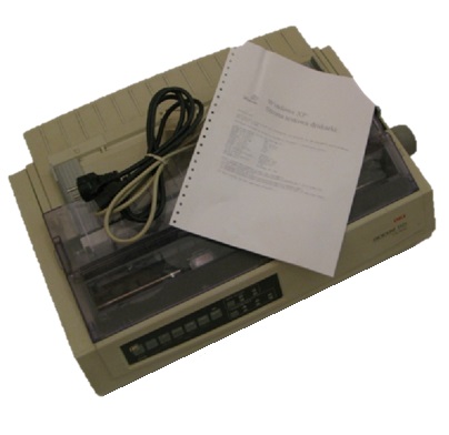OKI Microline 3321 матричный принтер с бумагой!